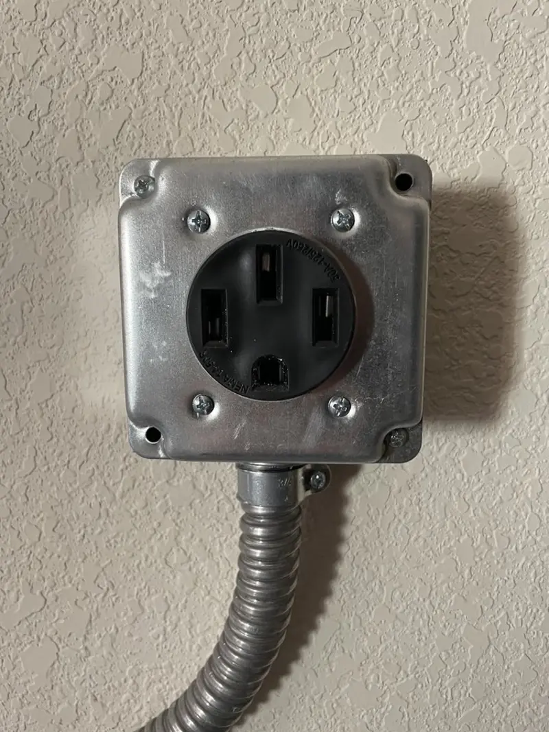 NEMA 14-50 outlet installed for Electrical Panel Upgrade in Lakewood Ranch